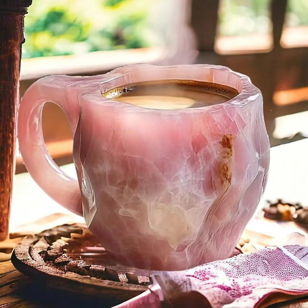 1PC Multi-Colored Mineral Crystal Coffee Mug,Natural Mineral Crystal Mug, Colorful Crystal Christmas Mugs,Christmas Gift New