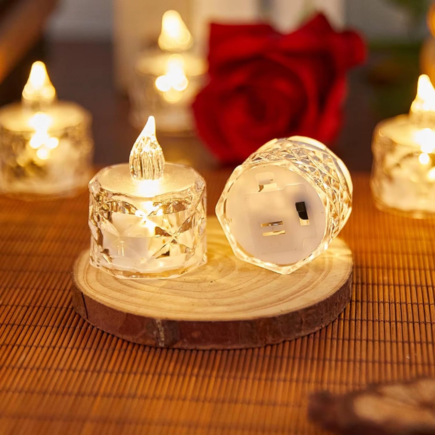 Flameless LED Candle Lights Creative Wishing Led Tea Lamp Warm White Halloween Wedding Christmas Decoration Candle Light
