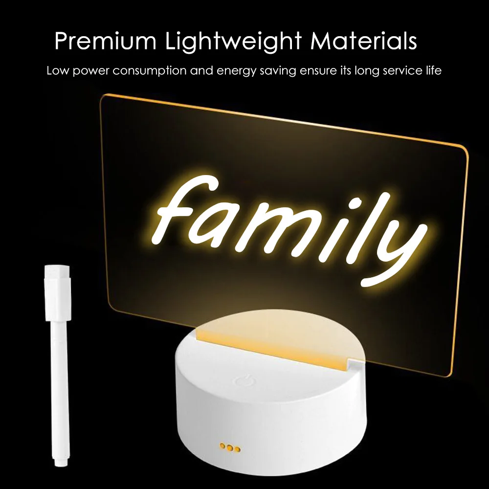 LED Night Light Message Board with Pen – Perfect for Any Space!