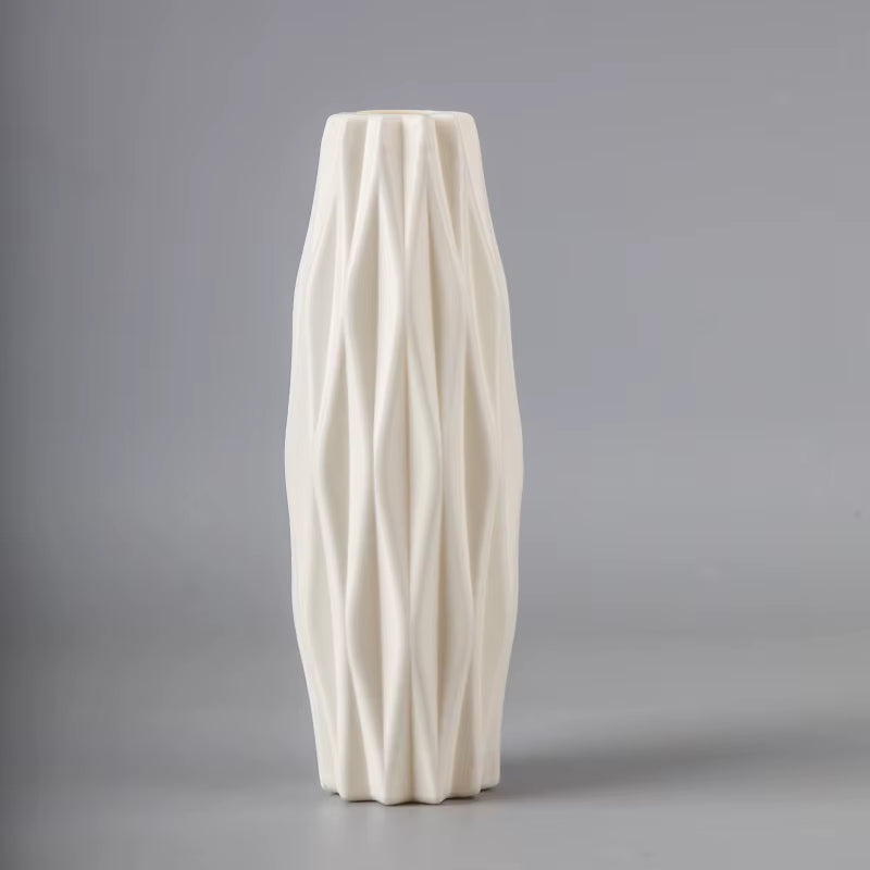 Modern Flower Vase Unbreakable Plastic Vase European Anti-Ceramic Imitation Rattan Simplicity Basket Arrangement Art Home Decor