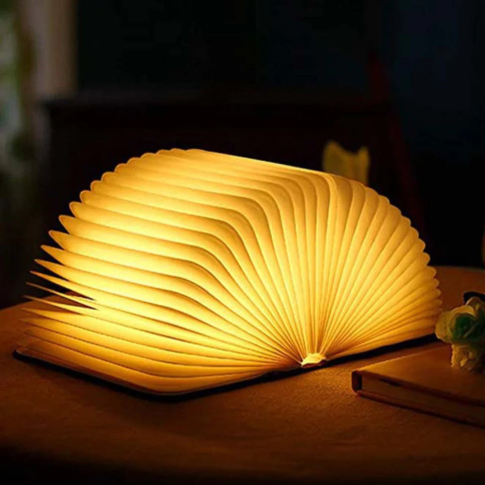 LED Foldable Wooden Book Light-A Fun and Functional Night Lamp for Young Readers!