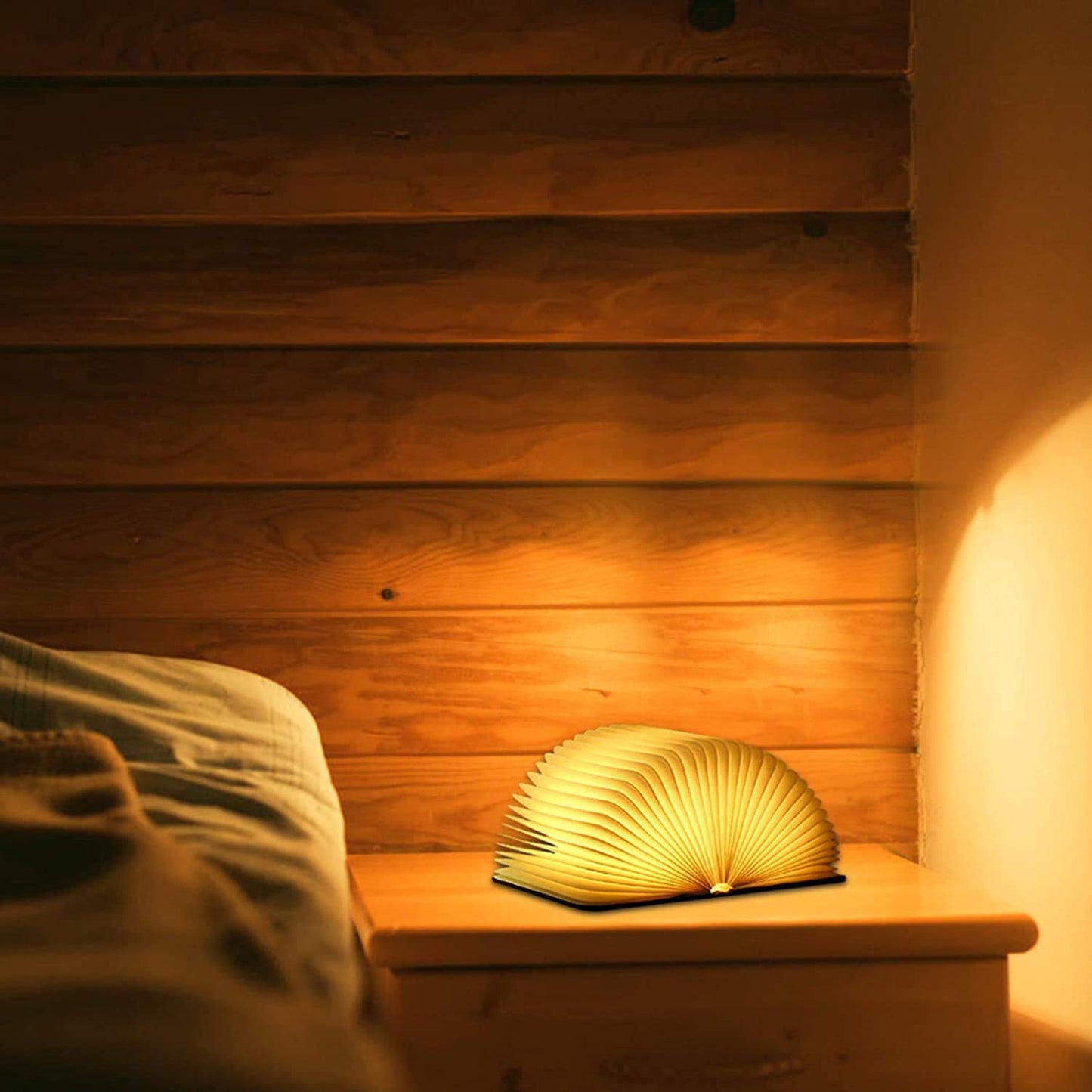 LED Foldable Wooden Book Light-A Fun and Functional Night Lamp for Young Readers!