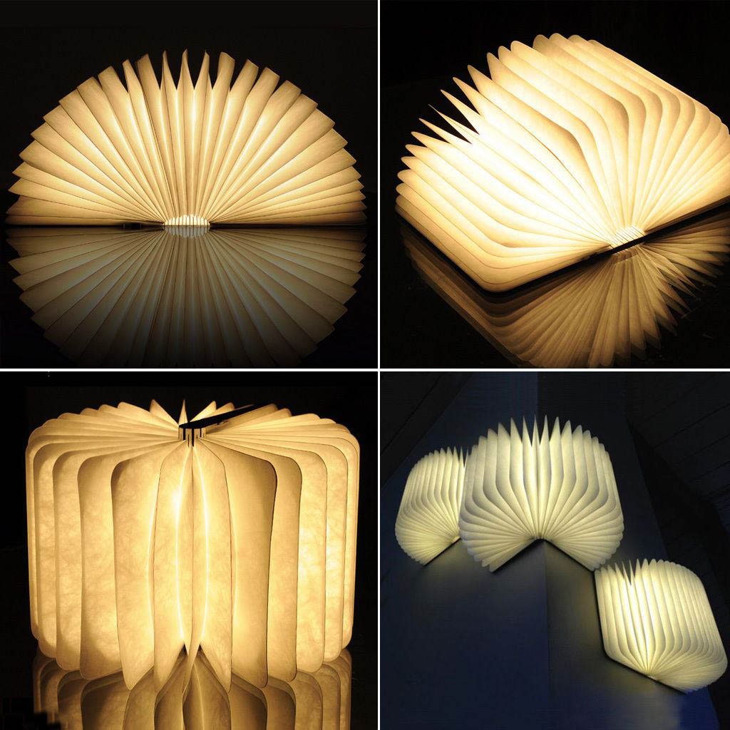 LED Foldable Wooden Book Light-A Fun and Functional Night Lamp for Young Readers!