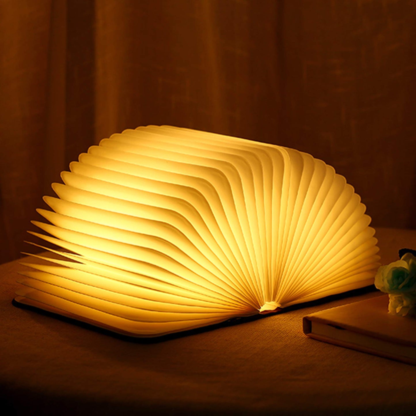 LED Foldable Wooden Book Light-A Fun and Functional Night Lamp for Young Readers!