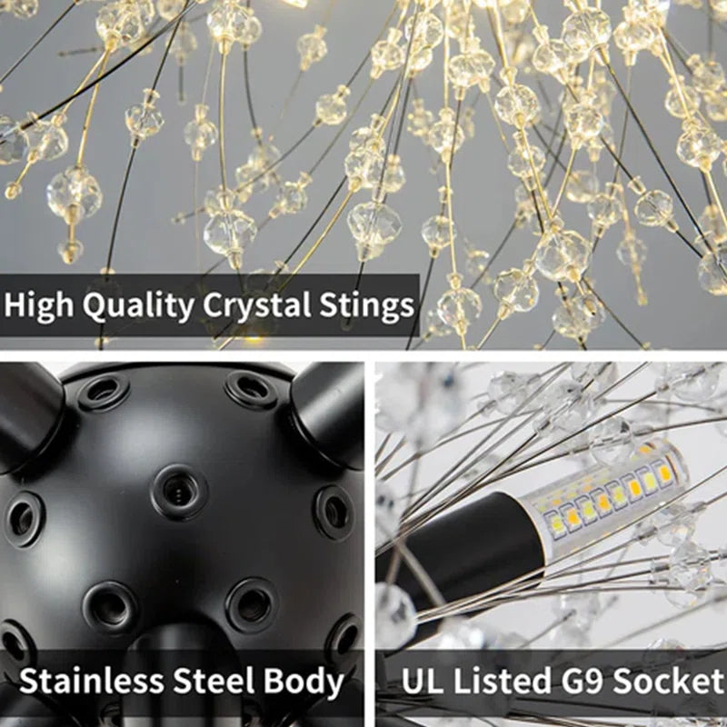 Lakeyah 9 - Light Dimmable Sputnik Sphere Chandelier