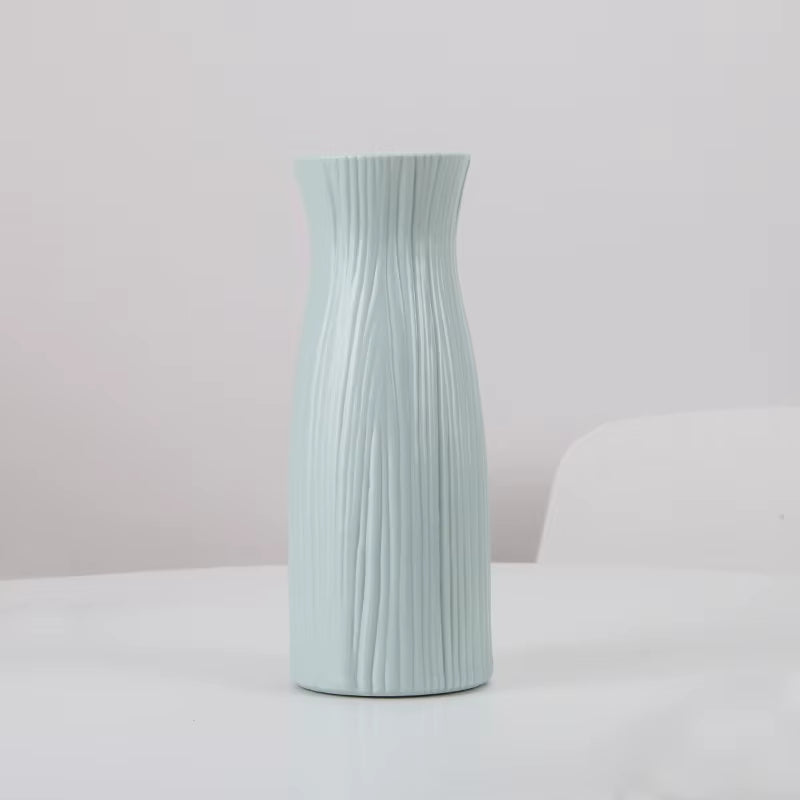 Modern Flower Vase Unbreakable Plastic Vase European Anti-Ceramic Imitation Rattan Simplicity Basket Arrangement Art Home Decor