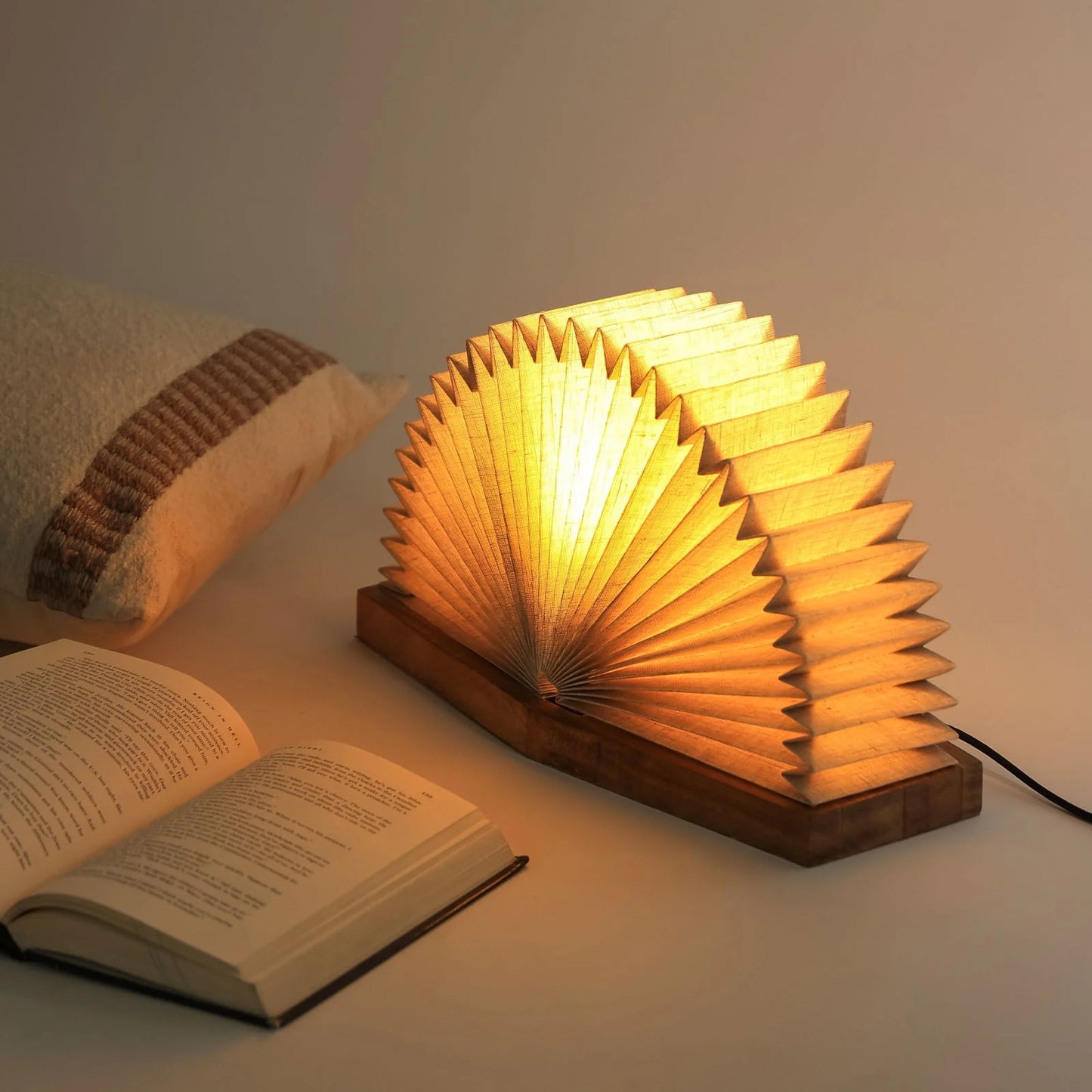 LED Foldable Wooden Book Light-A Fun and Functional Night Lamp for Young Readers!