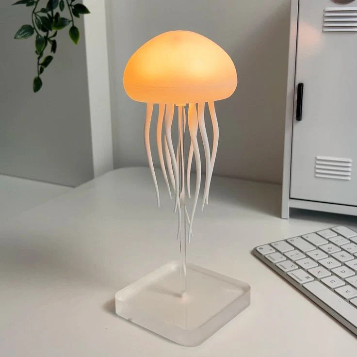Enchanting Jellyfish Night Light – Mesmerizing RGB Glow, Voice-Controlled, & Rechargeable!