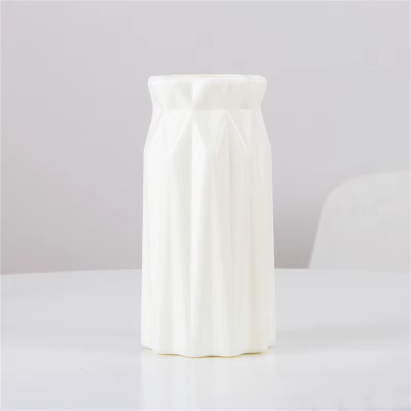 Modern Flower Vase Unbreakable Plastic Vase European Anti-Ceramic Imitation Rattan Simplicity Basket Arrangement Art Home Decor