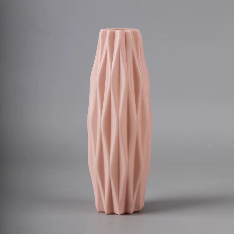 Modern Flower Vase Unbreakable Plastic Vase European Anti-Ceramic Imitation Rattan Simplicity Basket Arrangement Art Home Decor
