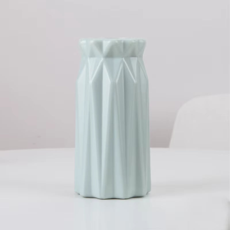 Modern Flower Vase Unbreakable Plastic Vase European Anti-Ceramic Imitation Rattan Simplicity Basket Arrangement Art Home Decor