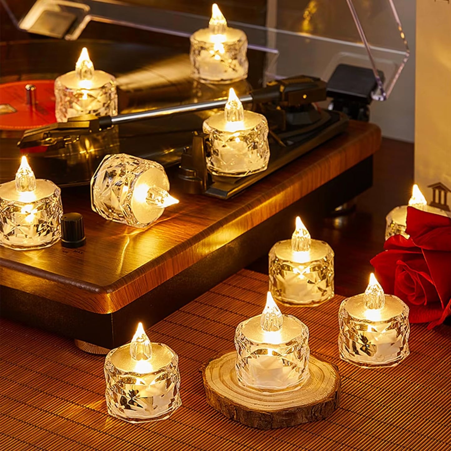 Flameless LED Candle Lights Creative Wishing Led Tea Lamp Warm White Halloween Wedding Christmas Decoration Candle Light