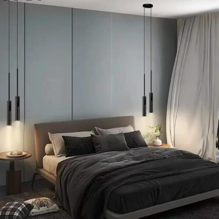 Minimalist LED Pendant Light Hanging Lamp for Bedroom Dining Room Kitchen Restaurant Chandeliers Pendant Lamp Bedside Spotlight