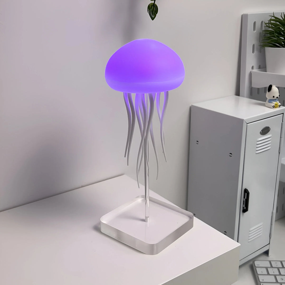 Enchanting Jellyfish Night Light – Mesmerizing RGB Glow, Voice-Controlled, & Rechargeable!