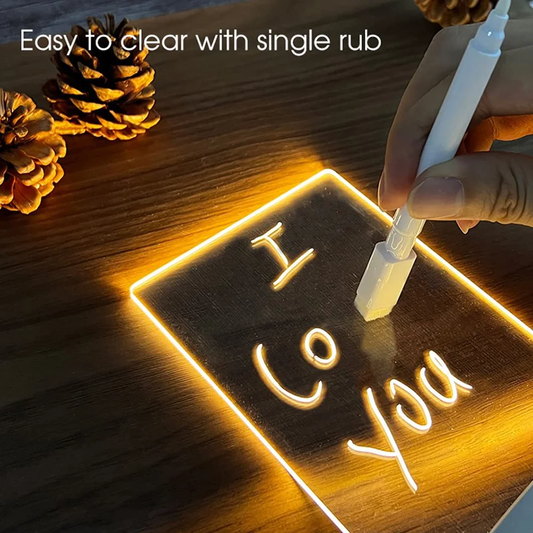 LED Night Light Message Board with Pen – Perfect for Any Space!