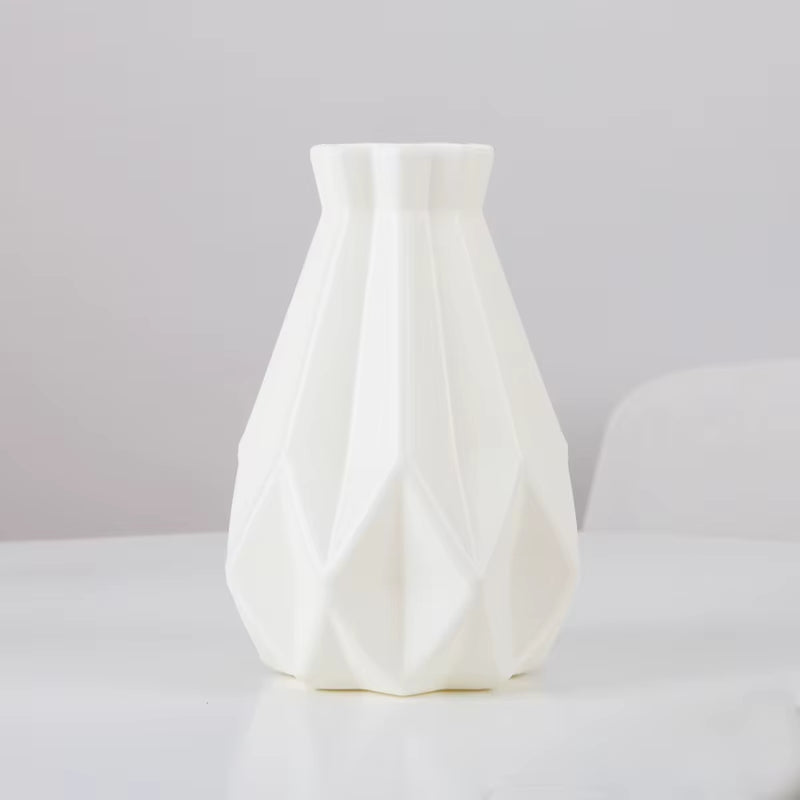 Modern Flower Vase Unbreakable Plastic Vase European Anti-Ceramic Imitation Rattan Simplicity Basket Arrangement Art Home Decor