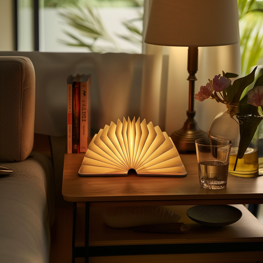 LED Foldable Wooden Book Light-A Fun and Functional Night Lamp for Young Readers!