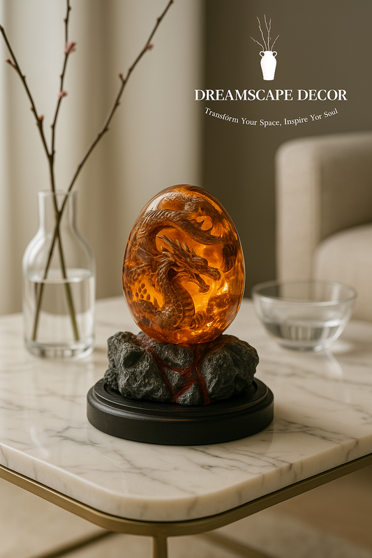 Mystical Lava Dragon Egg – Enchanted Gemstone Sculpture for Home Decor & Collectors!